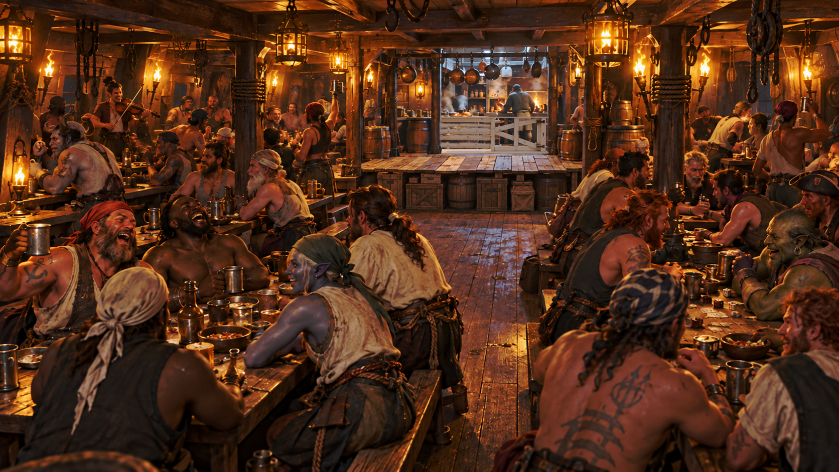 The crew galley
